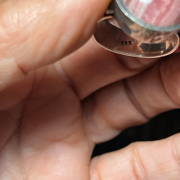 SOLD…..Rhodochrosite Sterling Ring - Picture 5 of 7